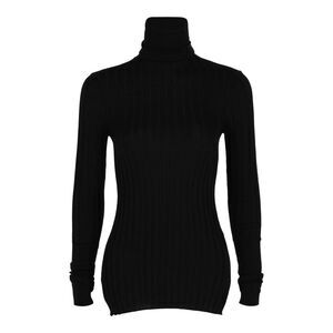 Givenchy Rolled Neck Long-Sleeve Sweater Black Womens